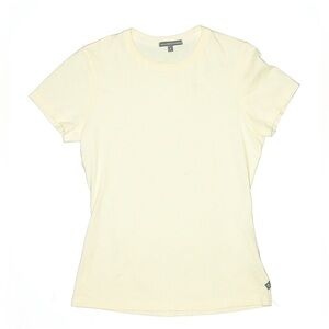 James Perse Standard Off White Short Sleeve T Shirt Cotton Size 2 Tight